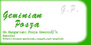 geminian posza business card